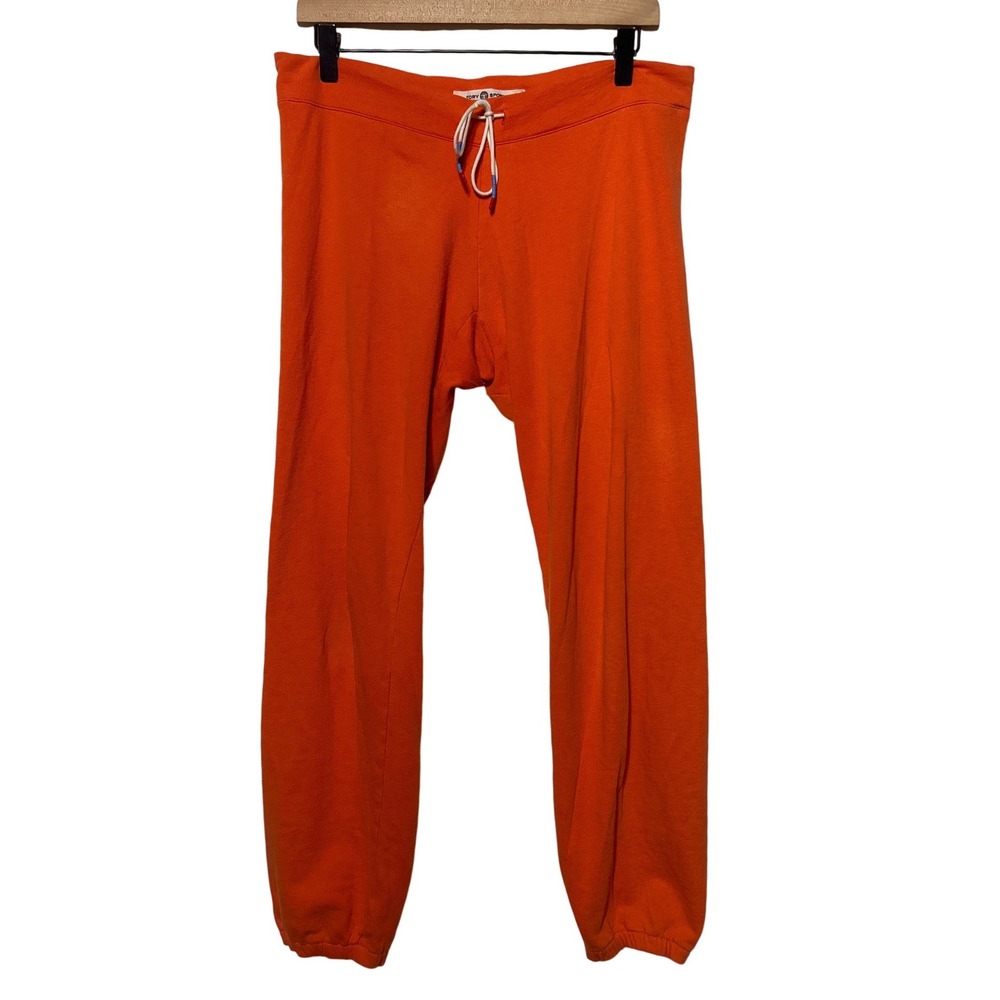 Tory Burch Sport Orange French Terry Drawstring Jogger Sweatpants Women's Sz S/P